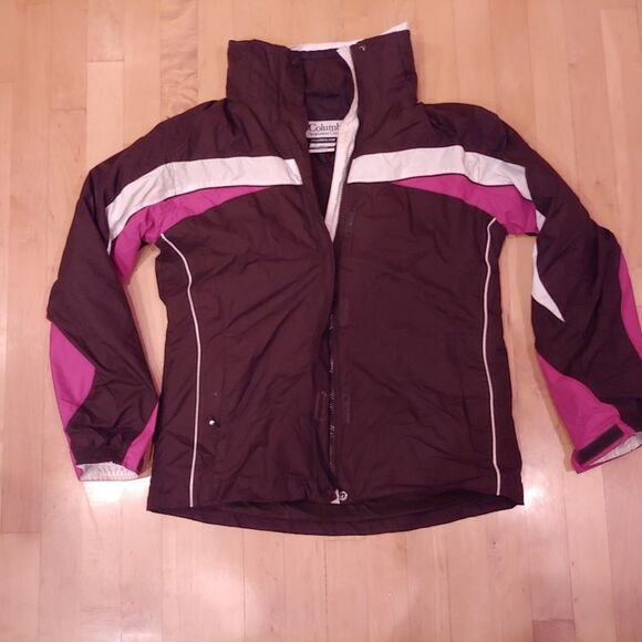 Womens M medium Columbia brown/pink winter jacket - Picture 1 of 5